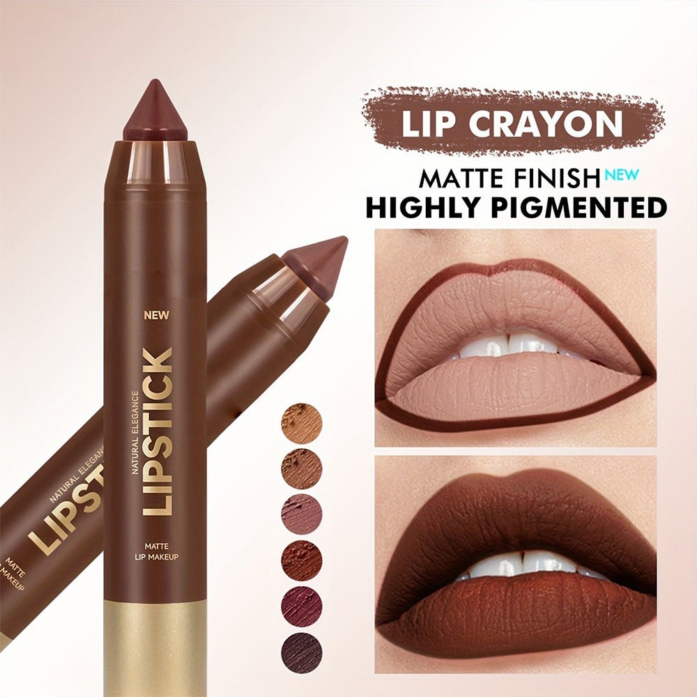 🎁Last Day Promotion 49% OFF🔥6Pcs/set Matte Brown Lipstick💄