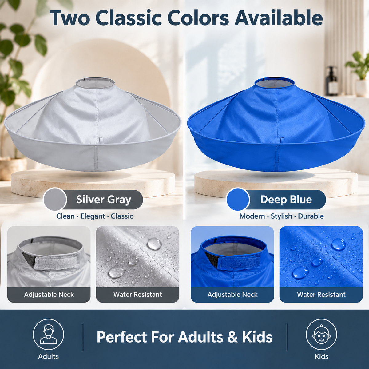 🎁 Portable Waterproof Hair Cutting Cape – Reusable Hair Catcher Bib for Easy Home Haircuts